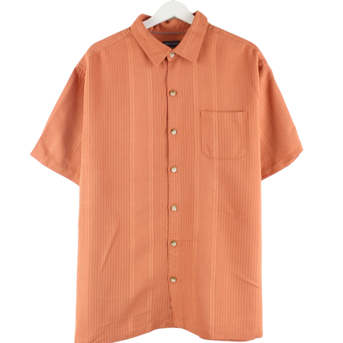 Van Heusen Ribbed Kurzarm Hemd Orange XL – Peeces
