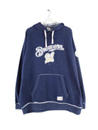 Majestic Brewers Embroidered Hoodie Blau XXL (front image)