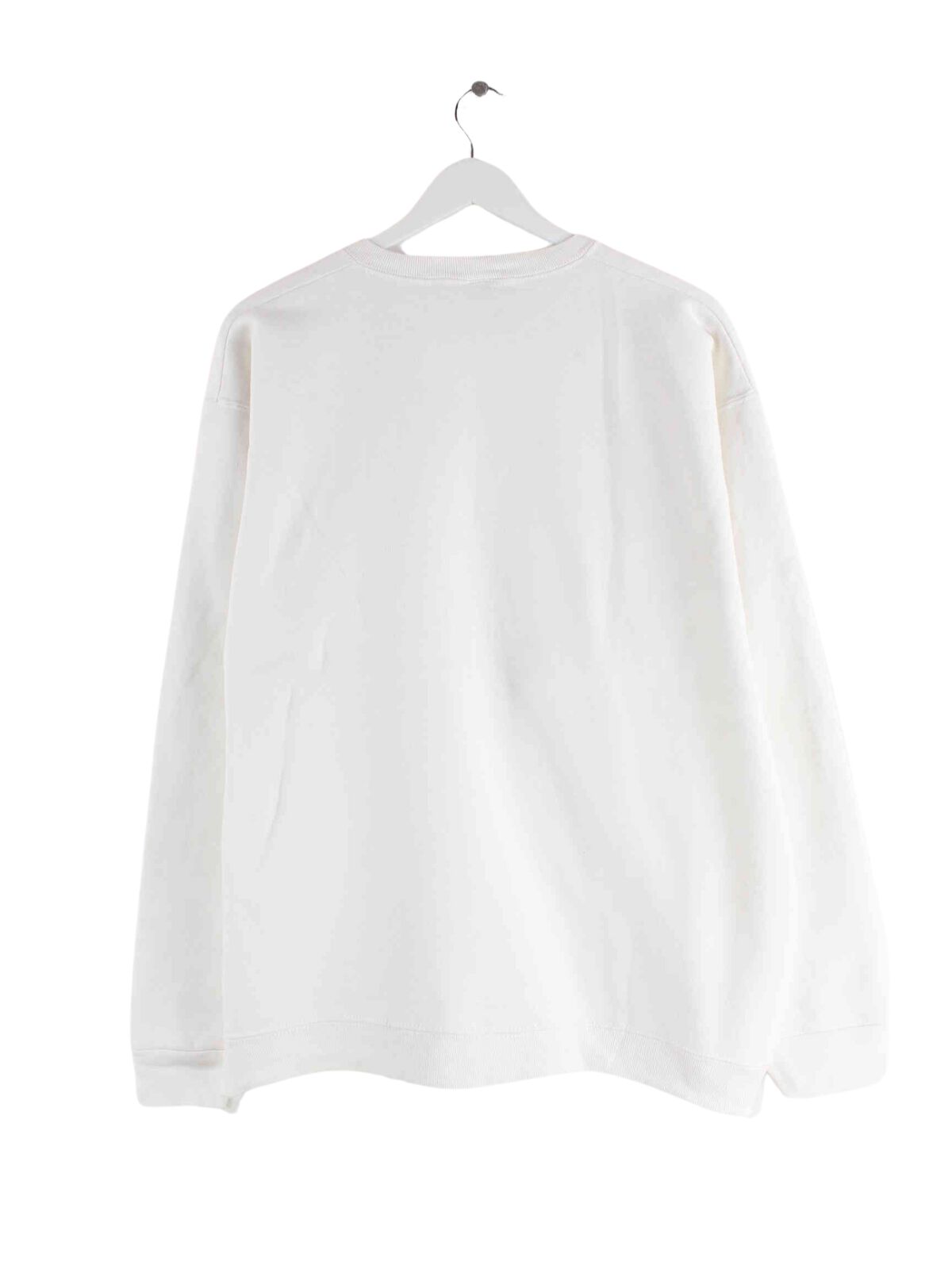 Fruit of the Loom 90s New York Print Heavy Cotton Sweater Weiß L (back image)