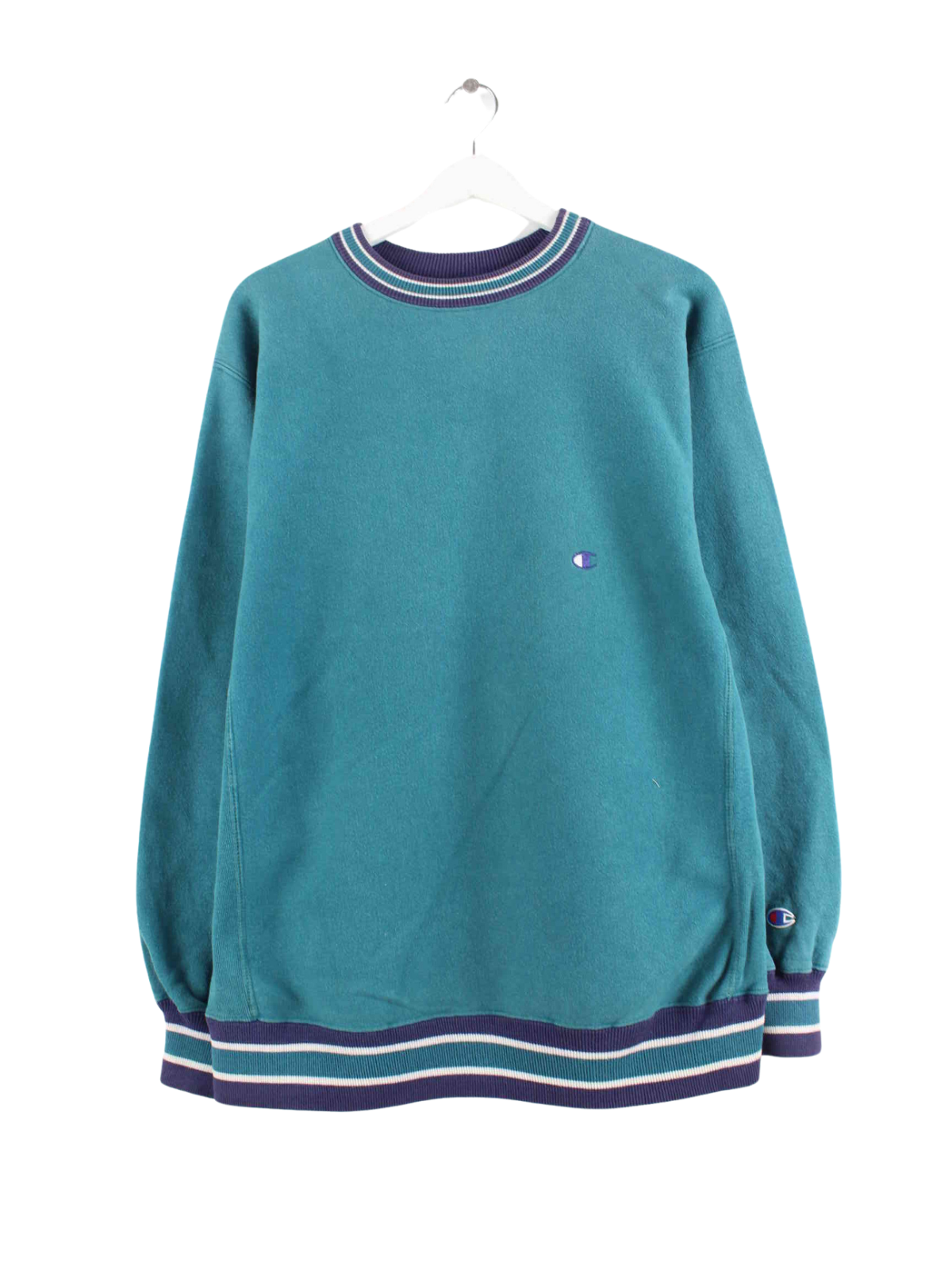 Champion sweater teal sales 80