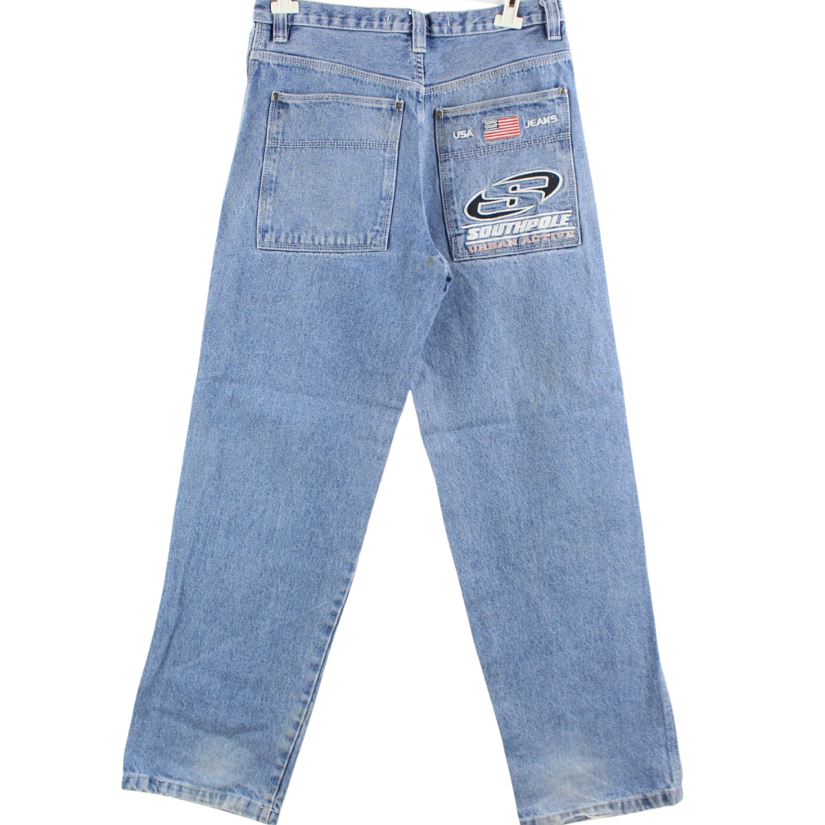 Southpole Urban Active y2k Embroidered Jeans Blue W32 L33 – Peeces