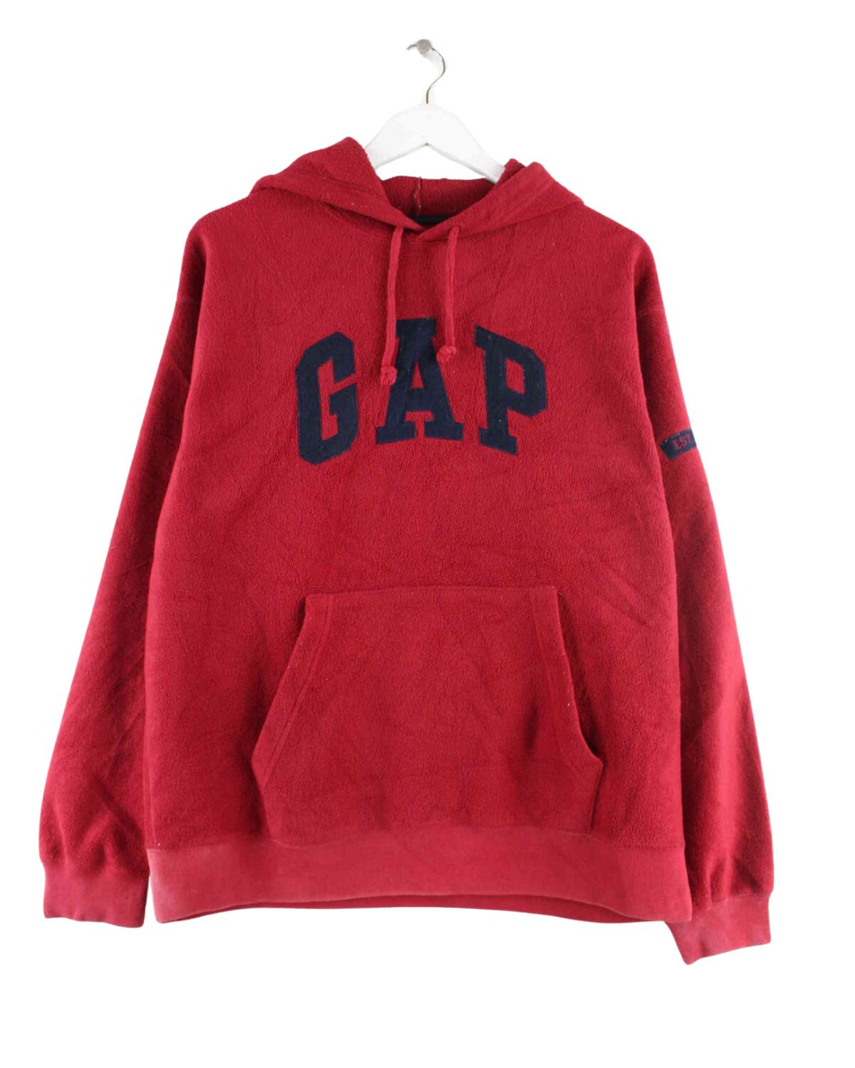 GAP y2k Embroidered Fleece Hoodie Rot M (front image)