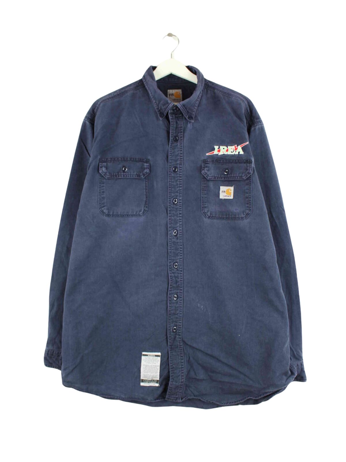 Carhartt y2k Embroidered Hemd Blau XXL (front image)