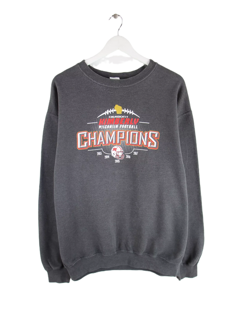 Port & Company Kimberly Wisconsin Football Champions Print Sweater Grau XL