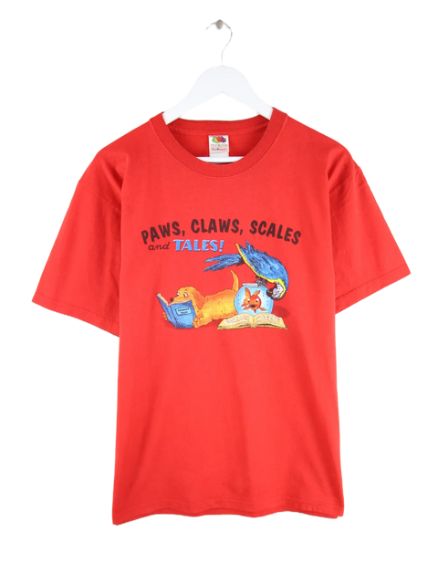 Fruit of the Loom 00s Graphic Print T-Shirt Rot L