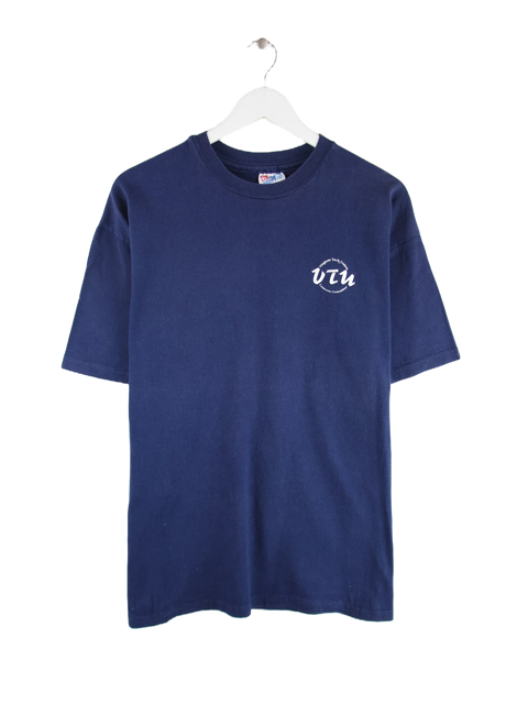 Hanes 92-93 Vintage Concert Print Single Stitch T-Shirt Blau XL