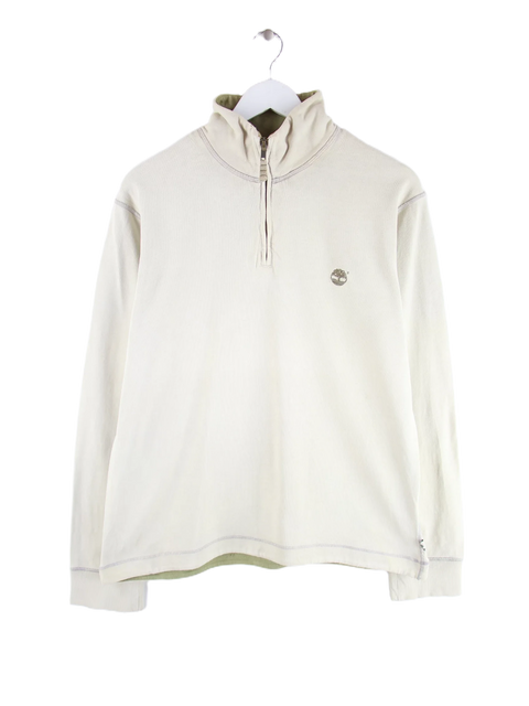 Timberland Sticklogo Half Zip Sweater Beige M
