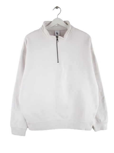 Nike Solo Swoosh Heavy Half Zip Sweater Weiß M