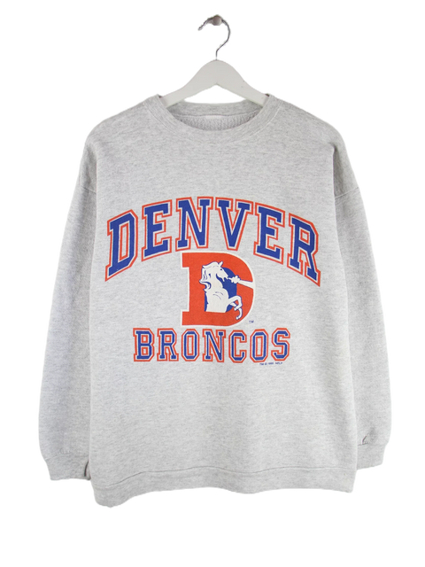 NFL 1995 Vintage NFL Denver Broncos Print Sweater Grau M