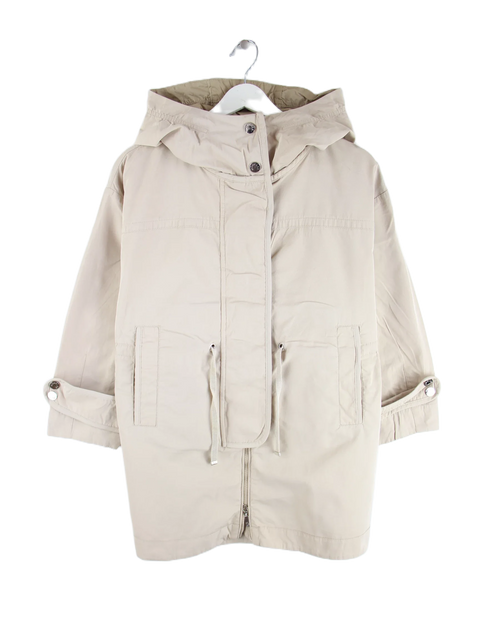 Moncler Drawstring Waist Damen Jacke Beige M