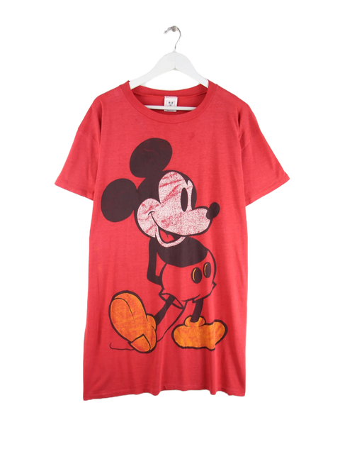 Disney 90s Vintage Mickey Mouse Single Stitch Print T-Shirt Rot L
