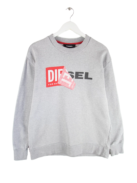 Diesel Big Logo Print Sweater Grau L
