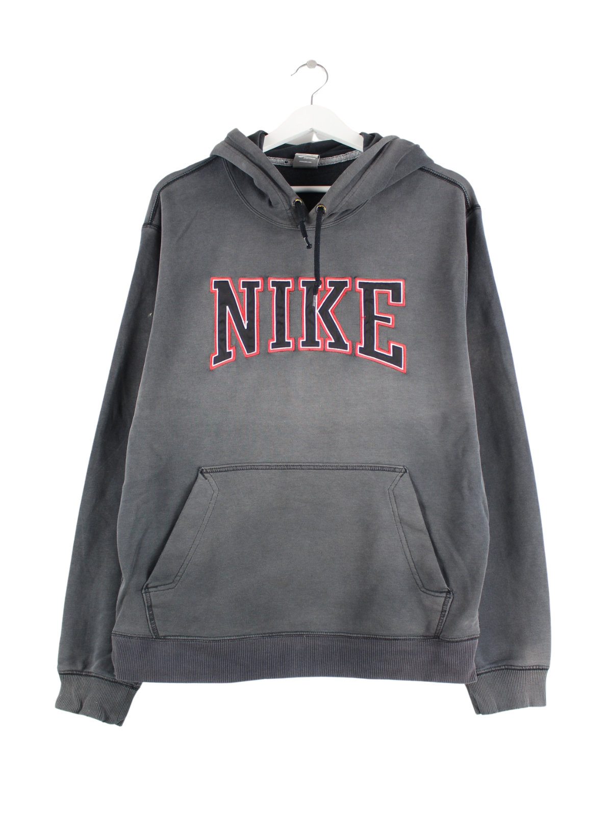 nike hoodie grey and red