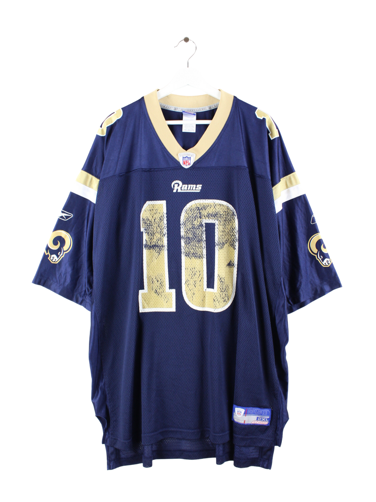 Reebok NFL #8 Bradford St. Louis Rams Blue Gold Jersey Size 48