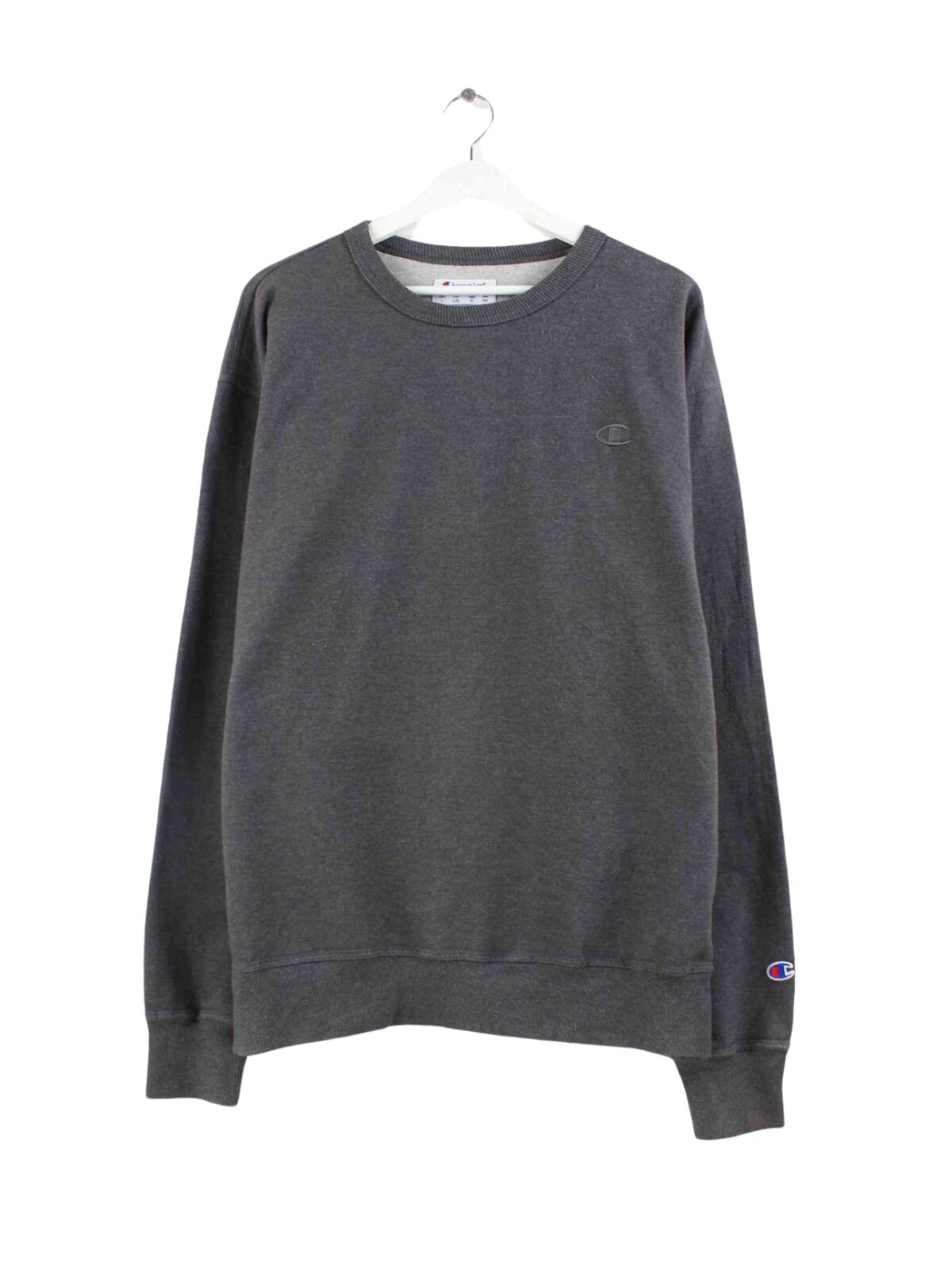 Champion – Sweater Peeces L Grau Basic y2k