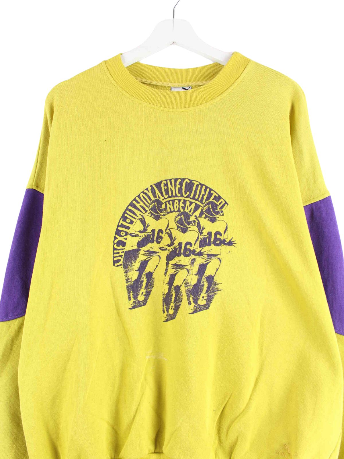 Puma 90s Vintage Print Sweater Gelb L (back image)
