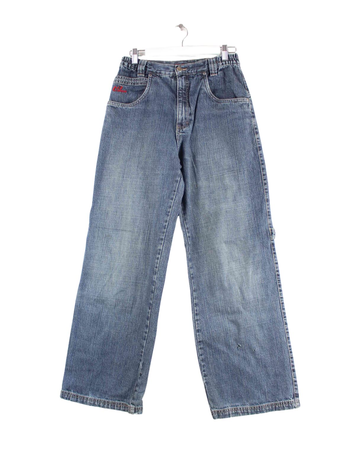 Vintage y2k Download Embroidered Carpenter Jeans Blau (front image)