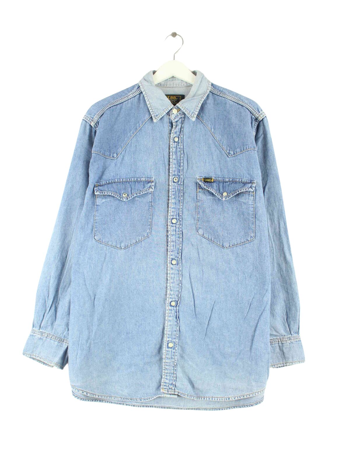 Lee 90s Vintage Jeans Hemd Blau M (front image)