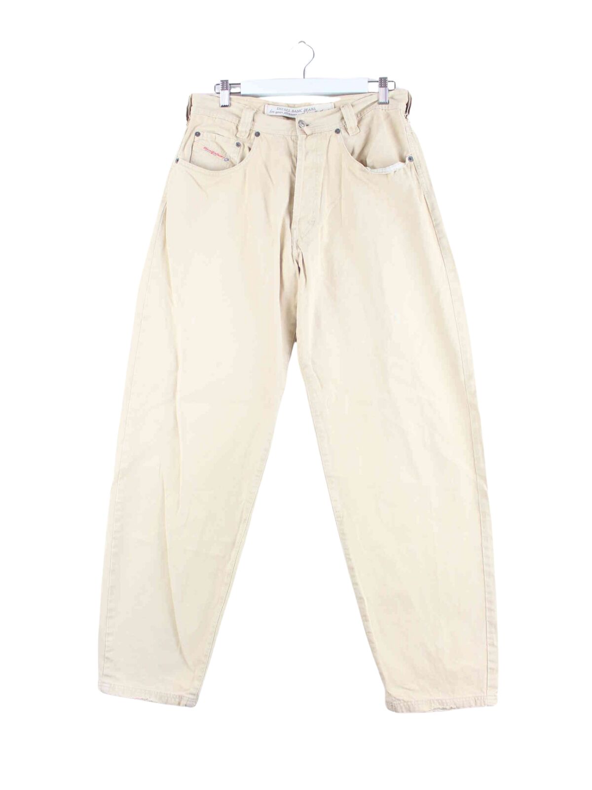 Diesel 90s Vintage Saddle Jeans Beige (front image)