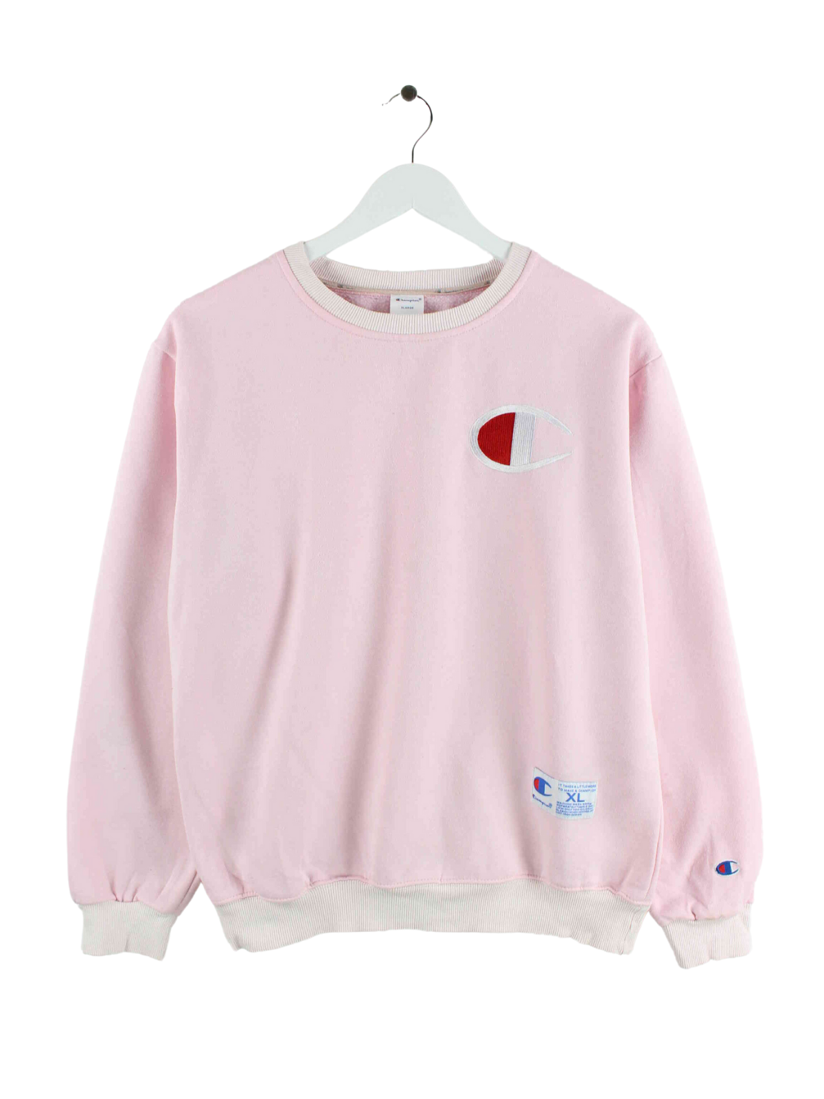 Champion Damen Embroidered Logo Sweater Rosa L Peeces