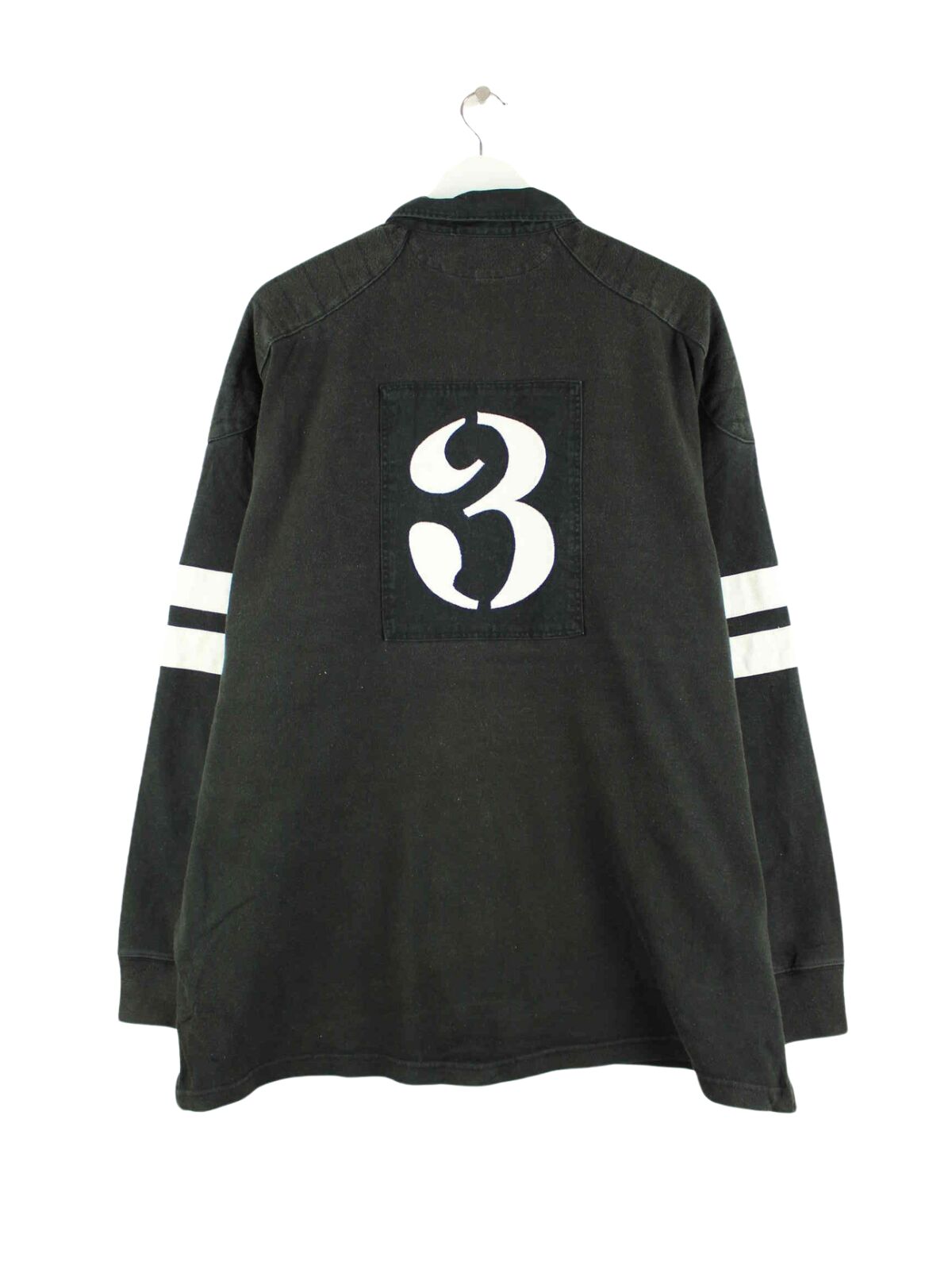 Ralph Lauren 90s Vintage Embroidered Polo Sweater Schwarz XL (back image)