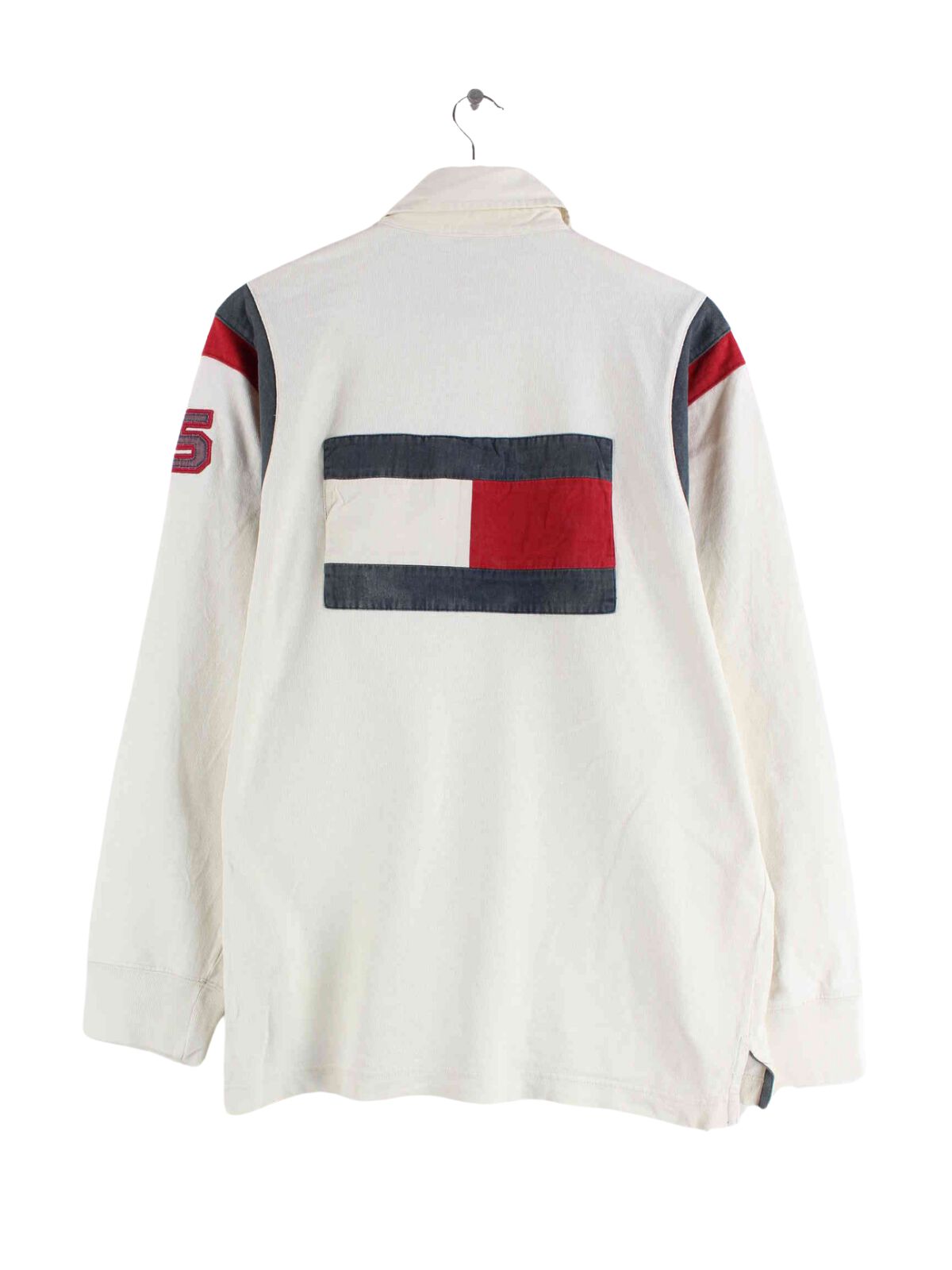 Tommy Hilfiger 90s Vintage Embroidered Sweater Beige L (back image)