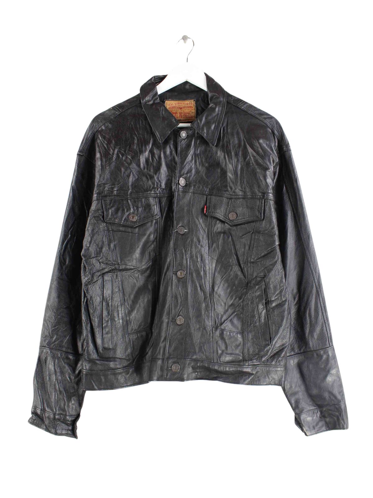 Levi's y2k Leder Jacke Schwarz M (front image)