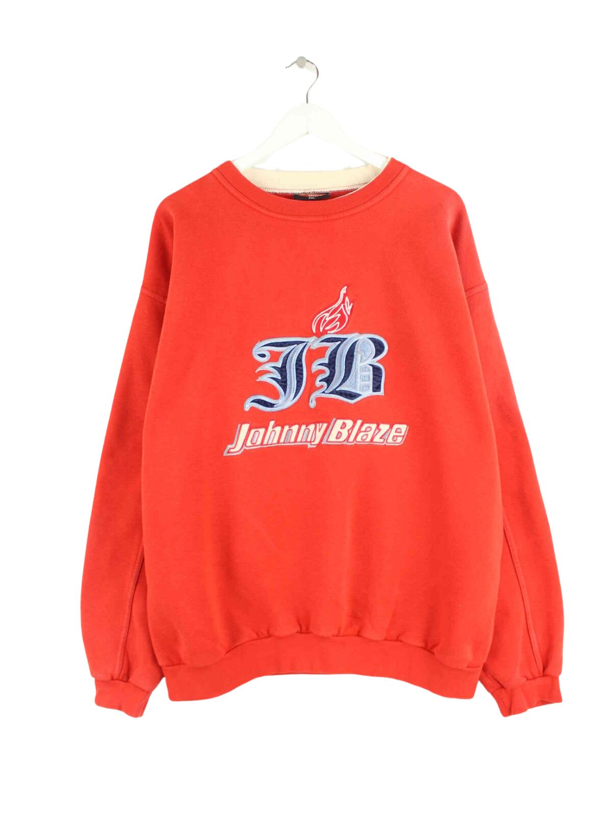 Johnny Blaze 90s Vintage Embroidered Sweater Red XXL – Peeces