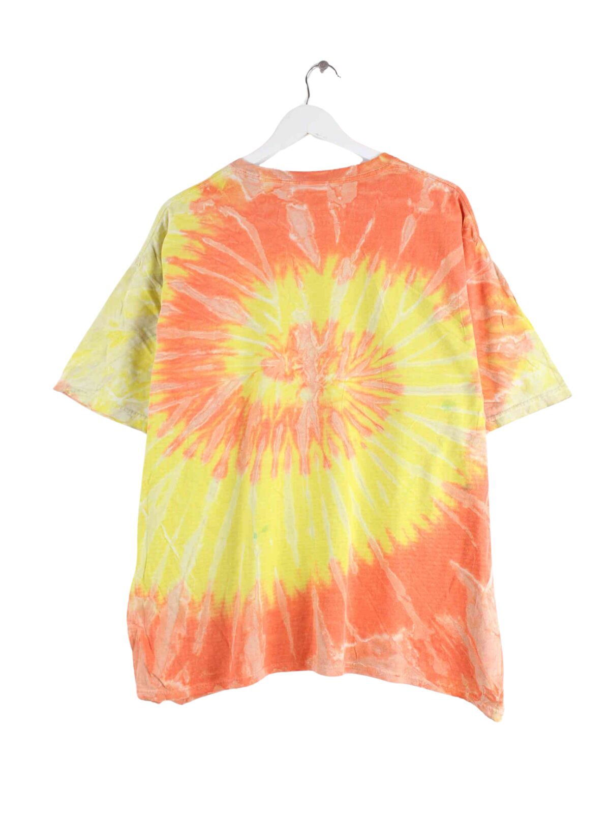 Gildan Heavy Cotton Tie Dye T-Shirt Gelb XL (back image)