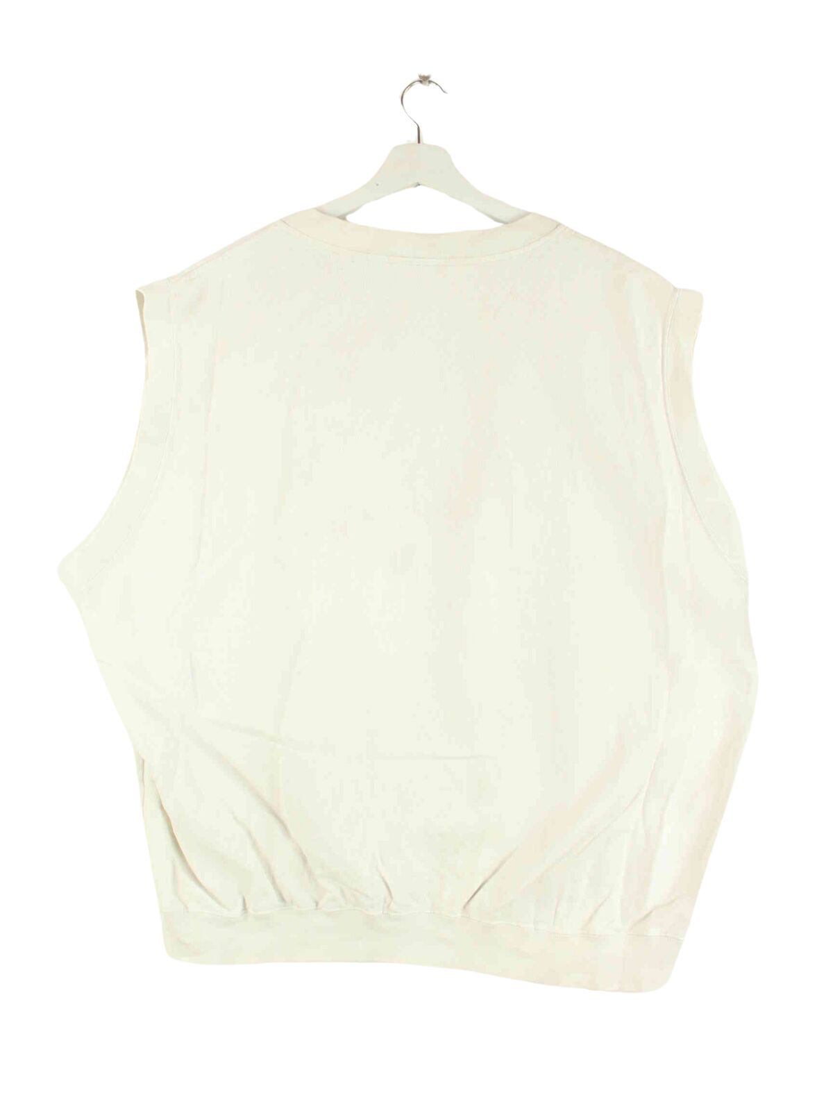 Lacoste 90s Vintage V-Neck Pullunder Weiß XXL (back image)