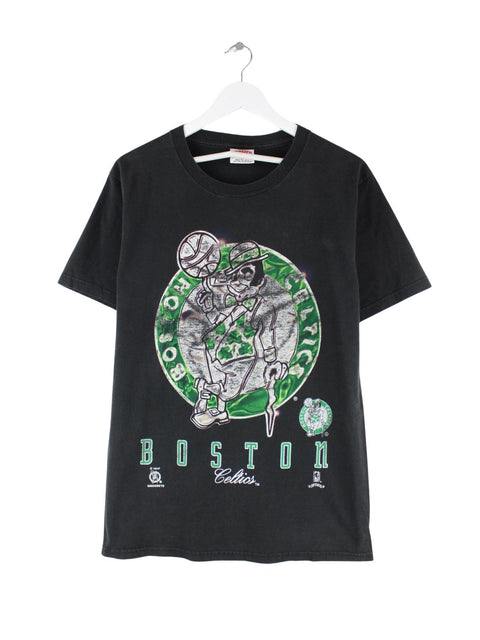 Nutmeg 90s Vintage Boston Celtics Print T-Shirt Schwarz L