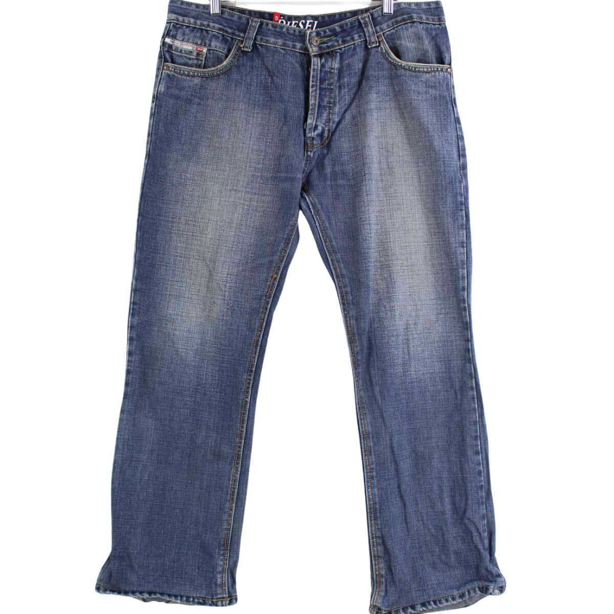 Jeans DIESEL Pour Homme - Taille W38 L30 - Coupe Droite - Bleu - Occasion Comme Neuf