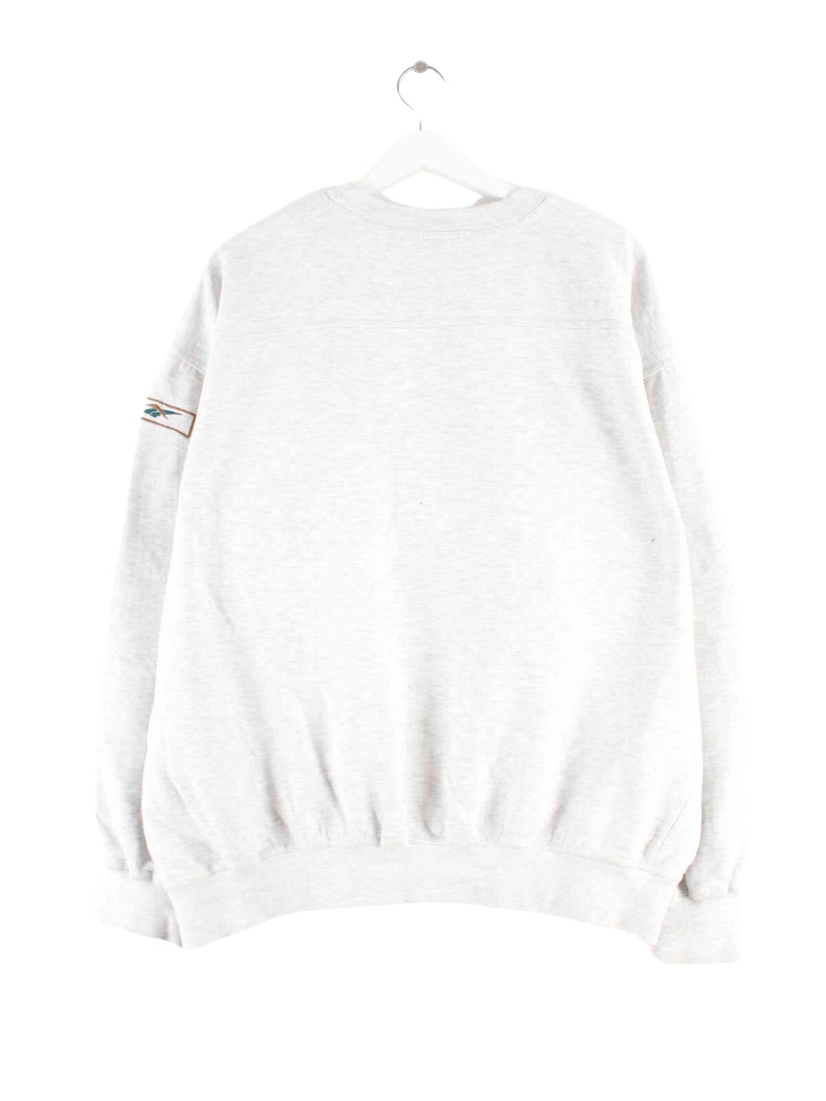 Reebok 90s Vintage Embroidered Sweater Grau L (back image)