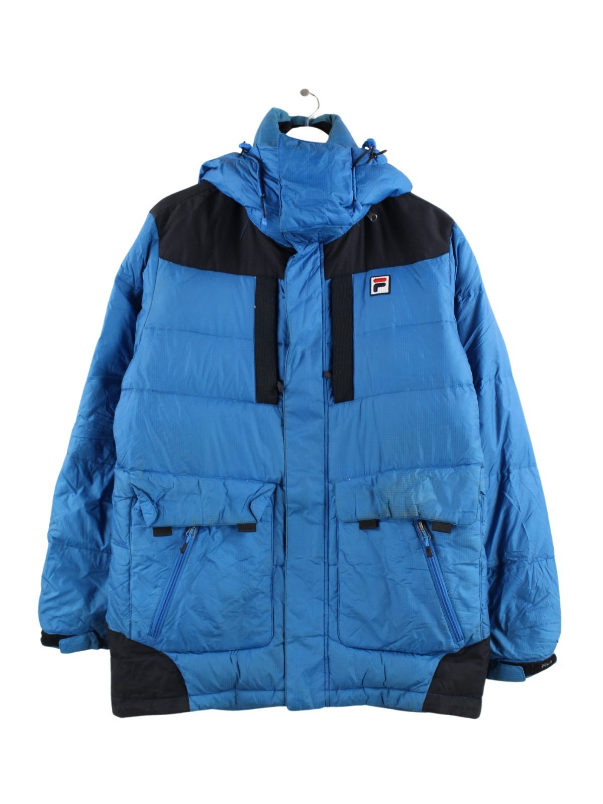 Fila blue puffer jacket sales