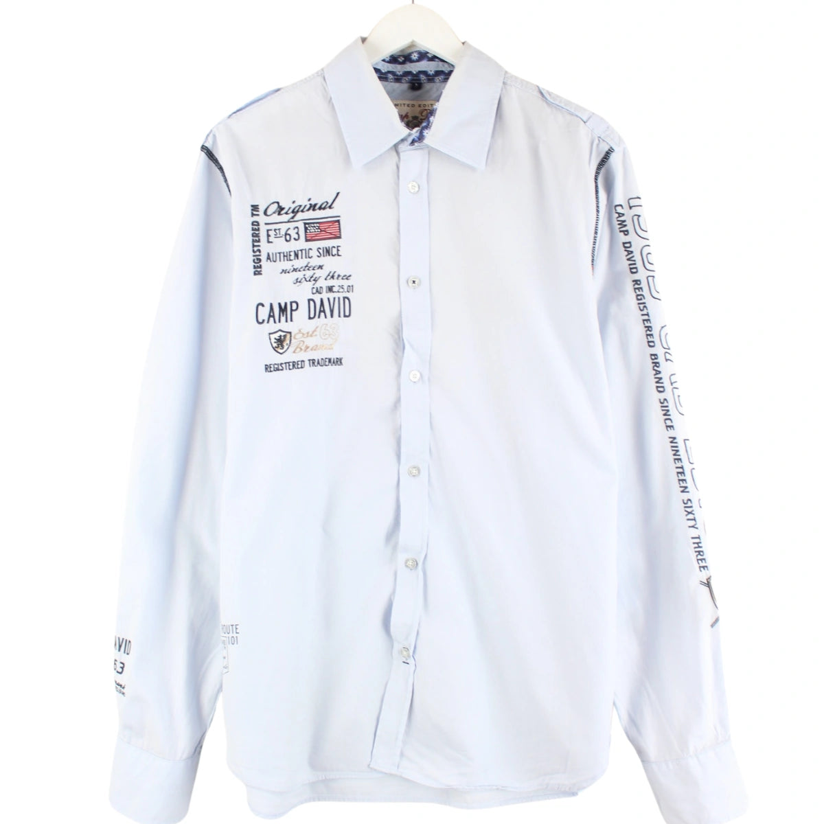 camp david hemd sale Camp David 00s Embroidered Hemd Blau L – Peeces