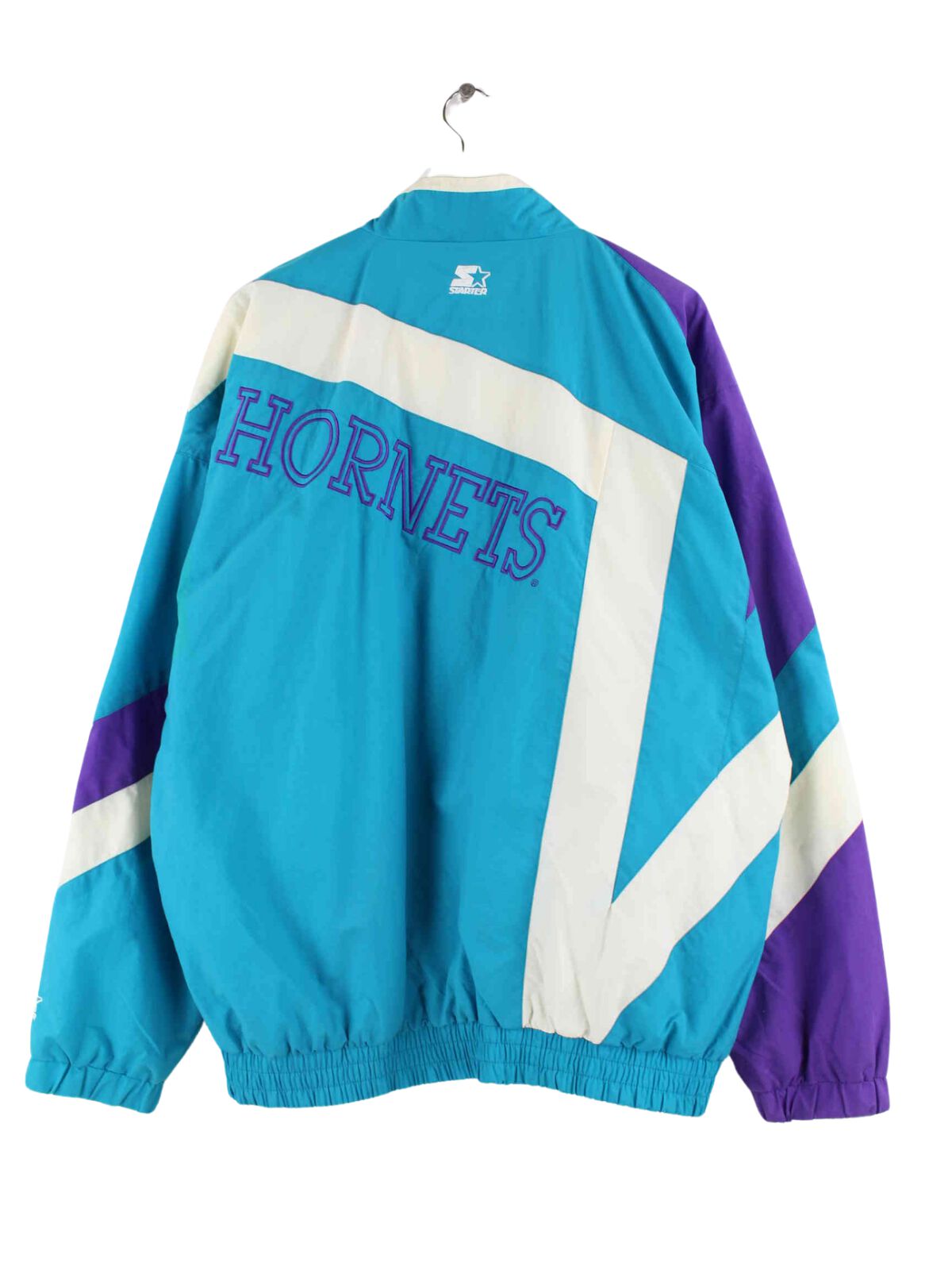 Starter 90s Vintage NBA Hornets Trainingsjacke Türkis XL (back image)