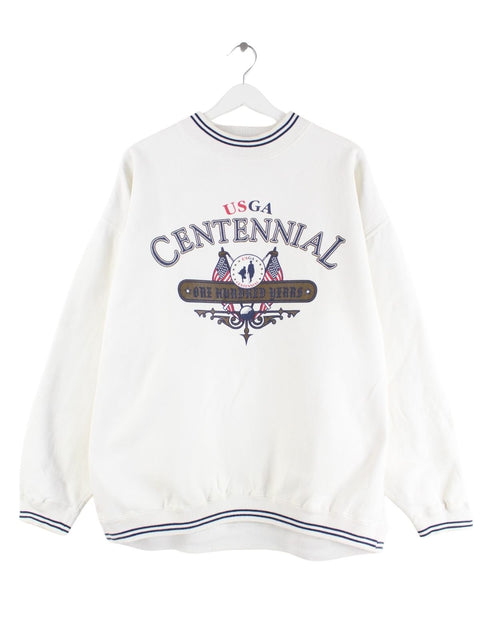 Gear for Sports 90s Vintage Sentennial Print Heavy pull blanc XXL
