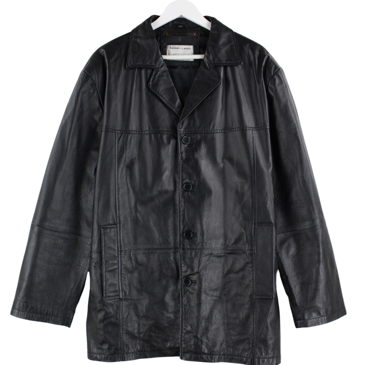 Rover & Lakes 90s Leather Jacket Black XL – Peeces