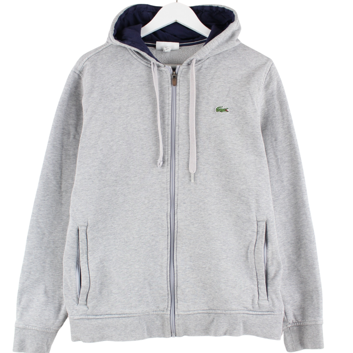 Lacoste Basic Zip Hoodie Grau S – Peeces