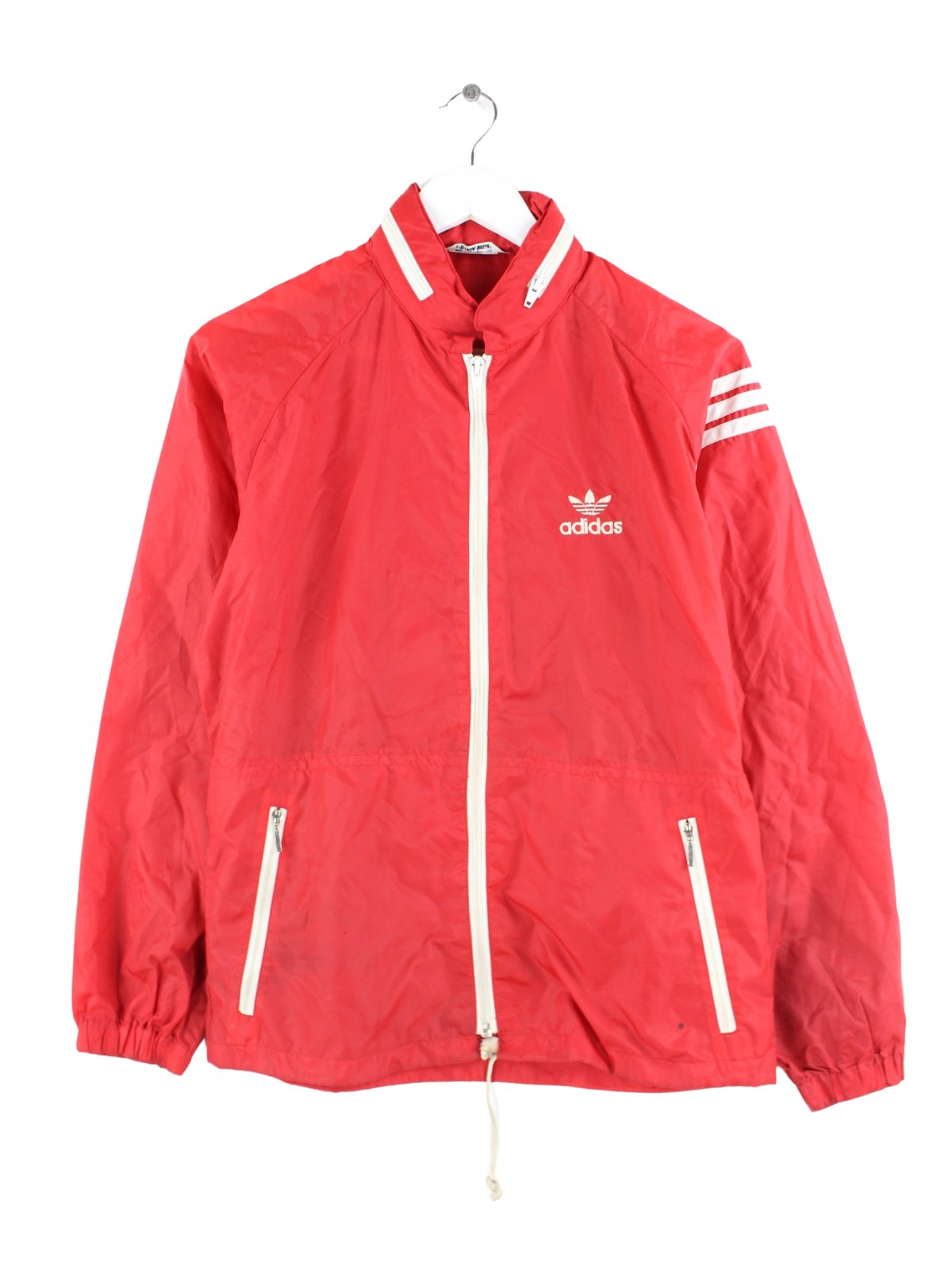 Adidas 70s Vintage Trefoil Regen Jacke Rot XS Peeces