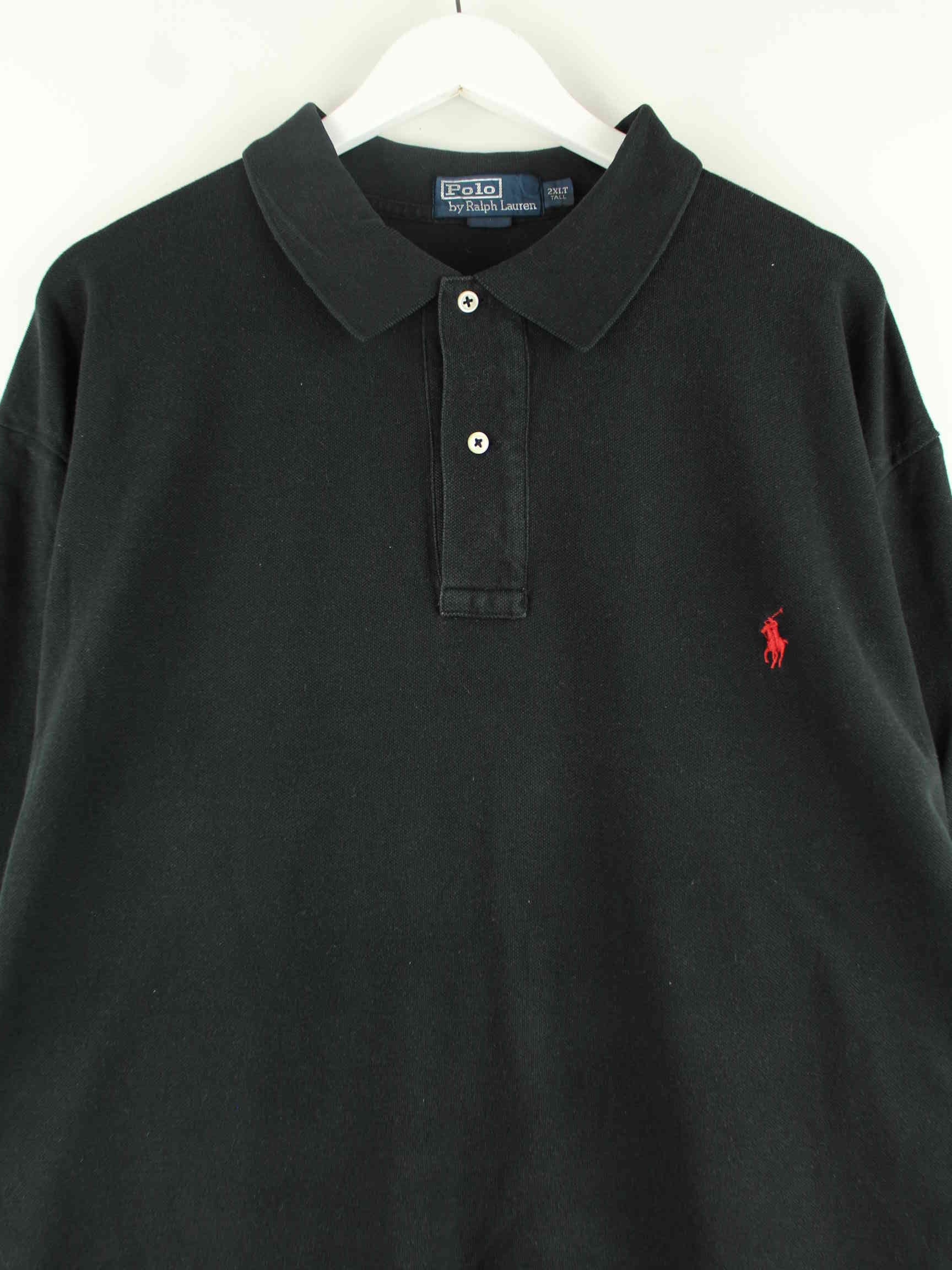 Ralph Lauren Langarm Polo Schwarz 3XL (detail image 1)