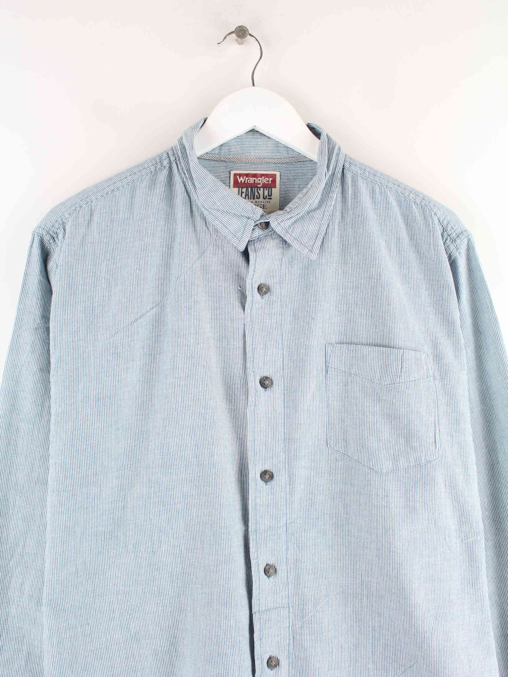 Wrangler Striped Hemd Blau L (detail image 1)