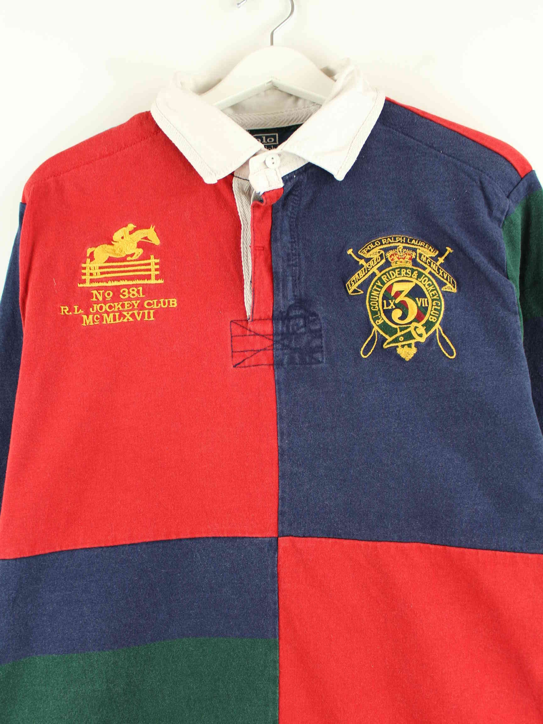 Ralph Lauren 90s Vintage Embroidered Custom Fit Sweater Mehrfarbig XL (detail image 1)