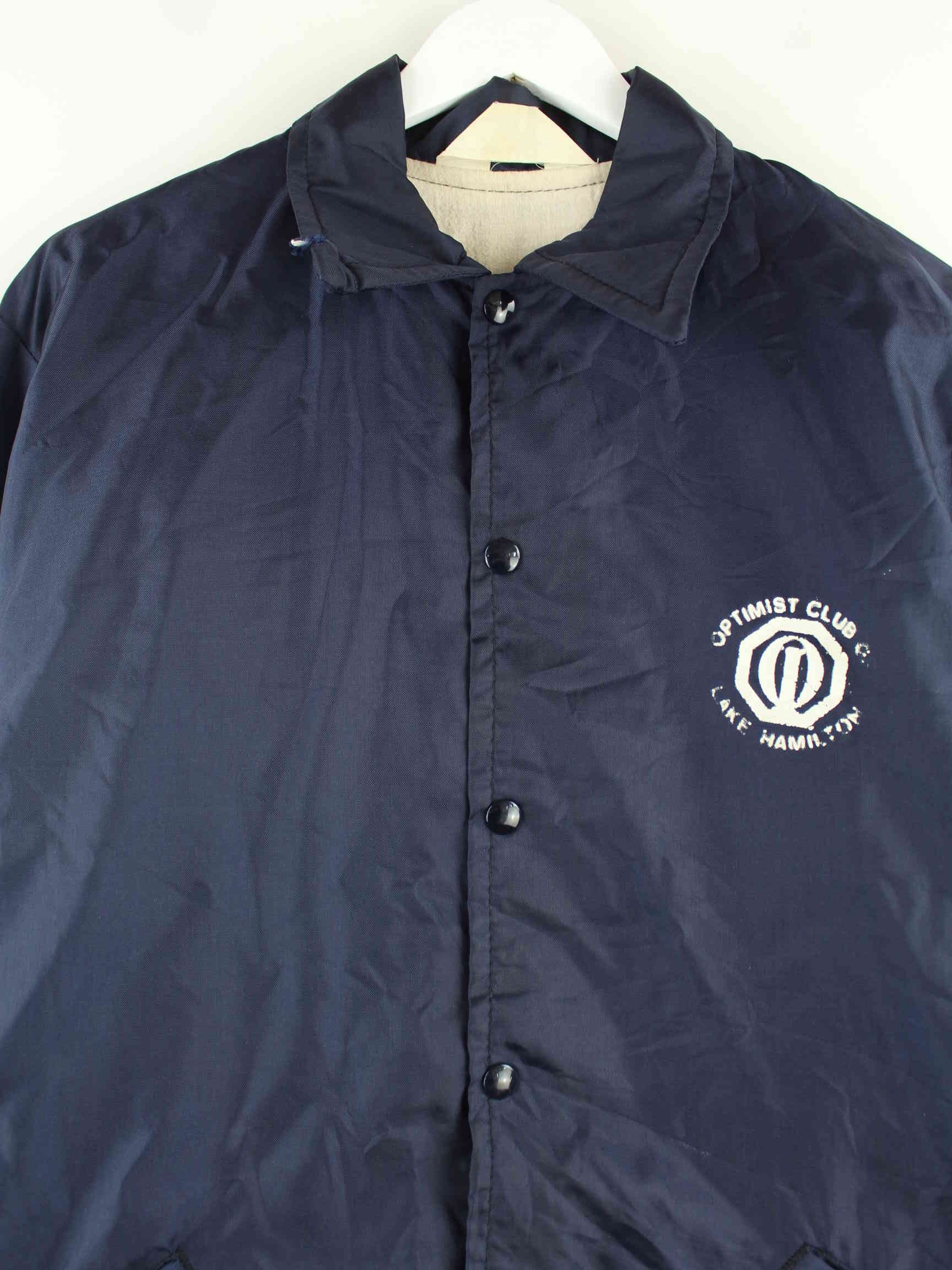 Vintage 80s Print Jacke Blau L (detail image 1)