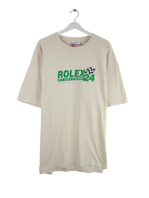 Chase 2003 Rolex Daytona 24 Racing Print T-Shirt Beige XXL