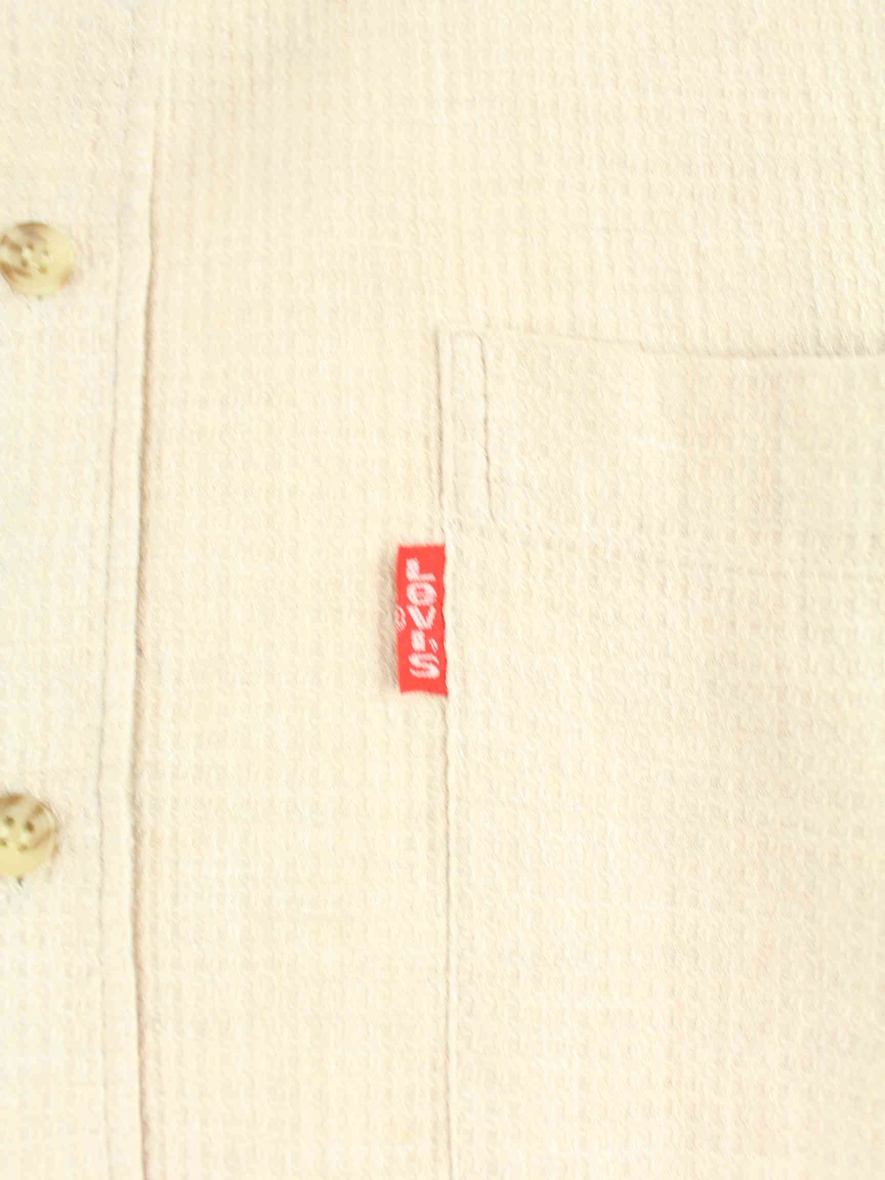 Levi's 90s Vintage Kurzarm Hemd Beige L (detail image 3)