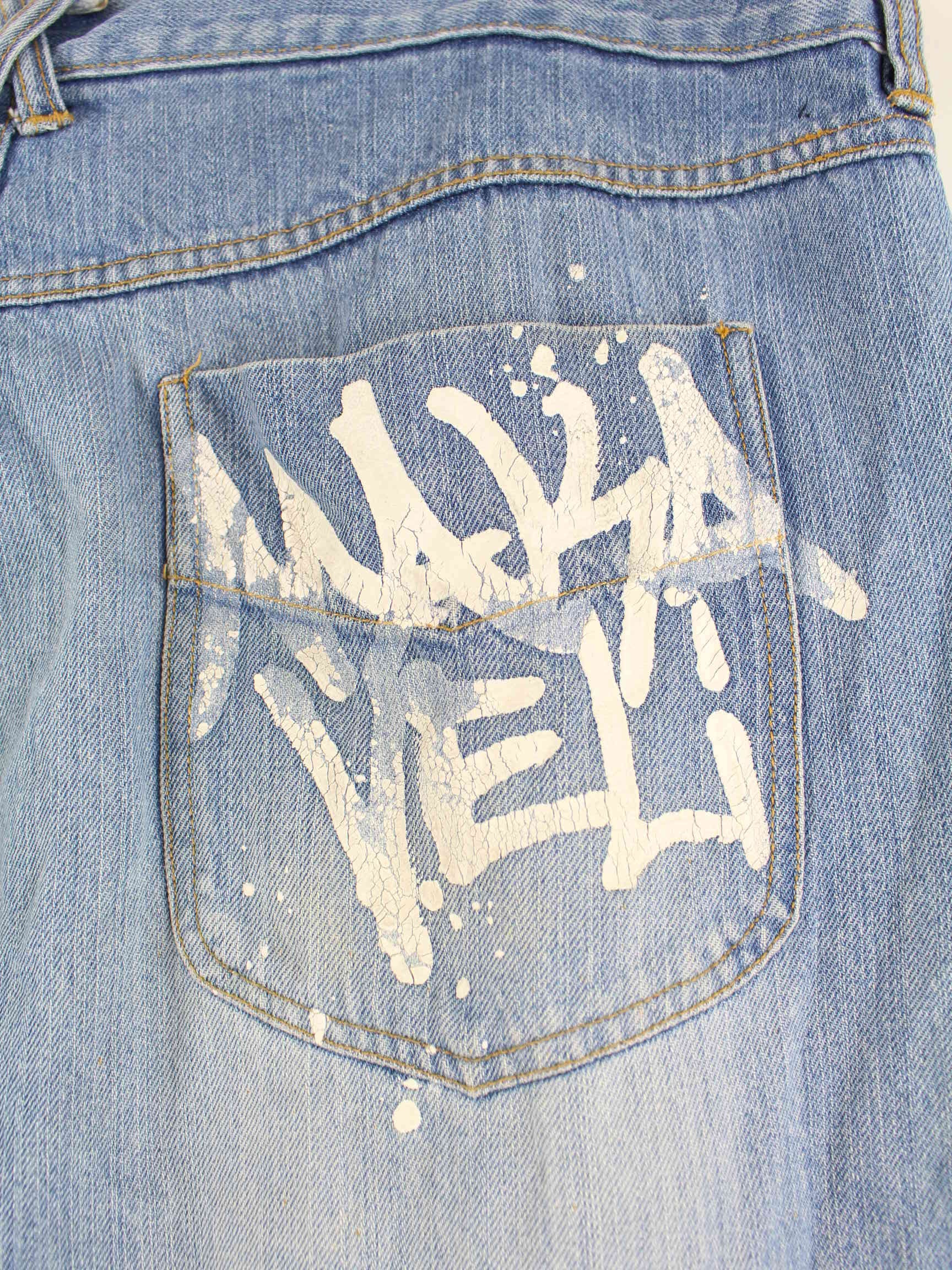 Makaveli y2k 2Pac Print Jeans Blau (detail image 9)