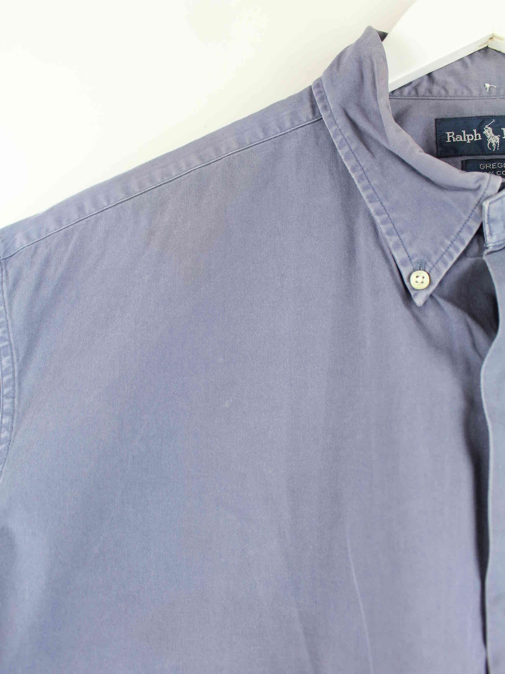 Ralph Lauren 90s Vintage Short Sleeve Hemd Blau L (detail image 4)