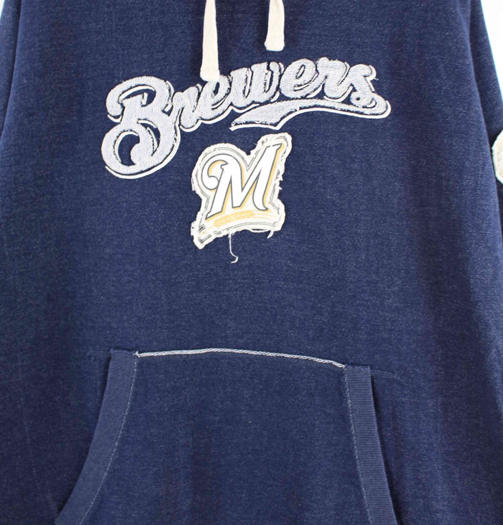 Majestic Brewers Embroidered Hoodie Blau XXL (detail image 1)