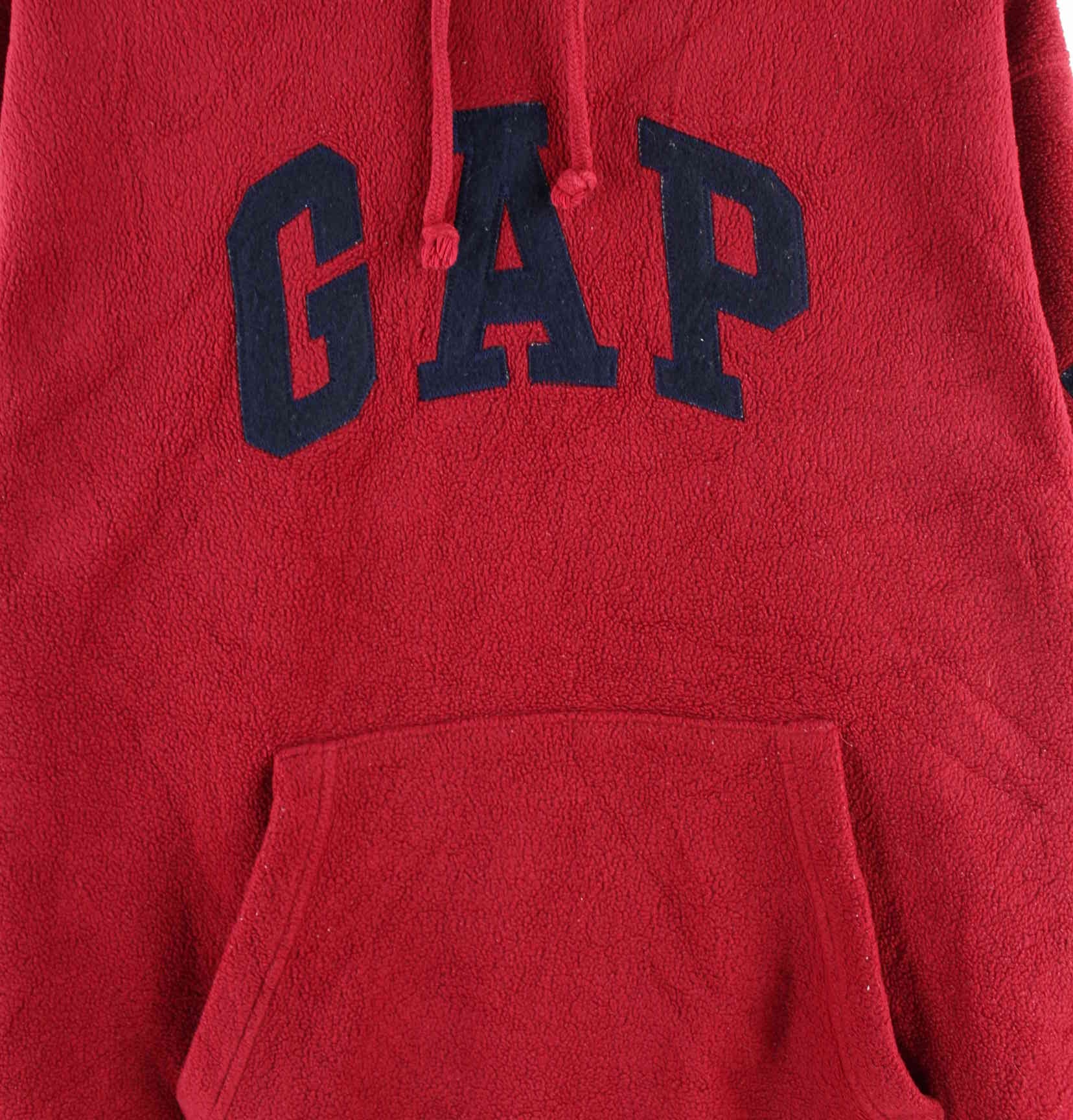 GAP y2k Embroidered Fleece Hoodie Rot M (detail image 1)